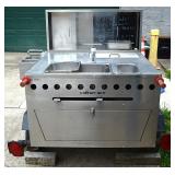 Stainless steel portable hot dog stand