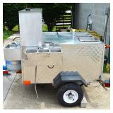 Stainless steel portable hot dog stand
