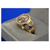10K gold Masonic ring