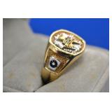 10K gold Masonic ring