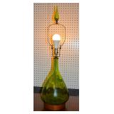 36" Blenko MCM green lamp