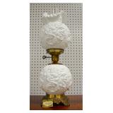 Fenton GWTW lamp milk glass