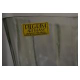 Pilgrim art glass w/label