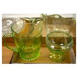 Green depression uranium glass