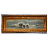 OOC antique ocean painting