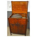 Oak grand Stella crank disc music box