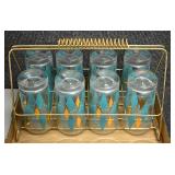 MCM vintage drink glass set