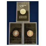Carson City $1 & Ike proof $1