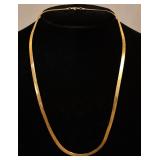 14K gold 20" herringbone chain