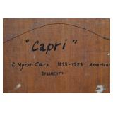 Listed artist C Myron Clark "Capri" 