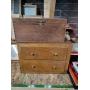 Cigar box &  wooden box with two drawers