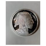 Indian/buffalo 1/2 ounce .999 fine silver round