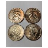 4 Andrew Jackson dollar coins