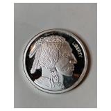 Indian/buffalo 1/2 ounce .999 fine silver round
