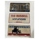 3 license plates