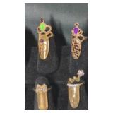 4pc Set Cocktail Ring Collection Costume Jewelry