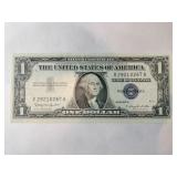 1957  Blue seal silver certificate 1$