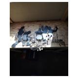 Metal jazz band wall hanging.