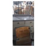 All metal mirrored 4 drawer dresser missing 1