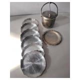 Silver plated coaster and aluminum coasters