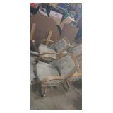 Dinning table with 4 matching rolling chairs