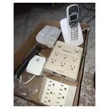 Mix of charging base and surge protectors