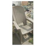 Outdoor patio  plastic rocking chair