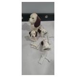 Porcelain dog wind chime