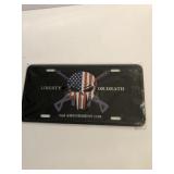 6 in x 12 in metal 2nd Amendment license plate