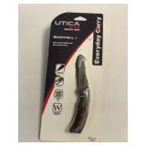 Utica2-1/2 in lock blade w/nylon pouch