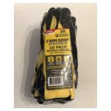 10 prs Nitrile coated gloves size large