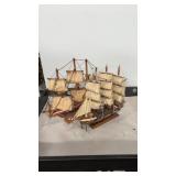 Wooden replica pirate ships x2 (in good