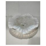 Fenton  white ruffled dish