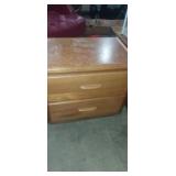 2 drawer wooden night stand