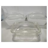 3 Westinghouse casserole dishes w/ lids