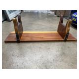 Cedar display stand or shelf w/ adjustable ends,