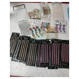 self-stick gems different colors and shapes
