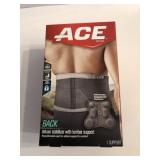 New Ace adjustable back support with lumbar