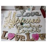 Wood and metal lettering