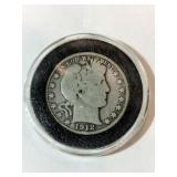 1912  Barber half dollar