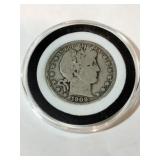 1909 Barber half dollar