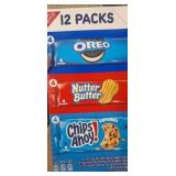 2- 12ct boxes of oreo, nutter butter and chips