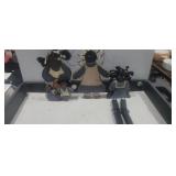 Wood painted black americana figures
