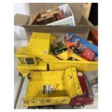 Old Tonka trucks and other vintage toys