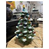 Vintage 12-in ceramic Christmas tree, has been