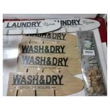 Wash and dry, laundry room wall hangings