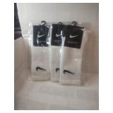 3- Pair of White Nike Cotton Socks High
