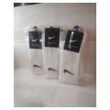 3- Pair of White Nike Cotton Socks High