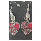 Large Gothic Halloween Silver & Blood Red