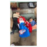 4 hand puppets  clowns and more plastic head